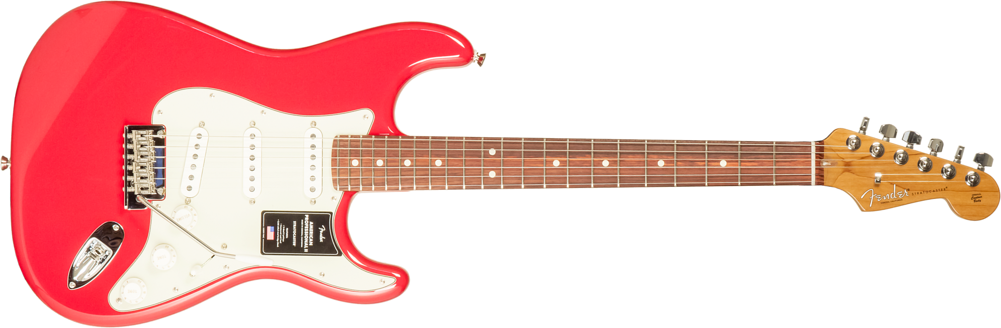 Fender Strat American Professional Ii Ltd Usa 3s Trem Rw - Fiesta Red - Elektrische gitaar in Str-vorm - Main picture