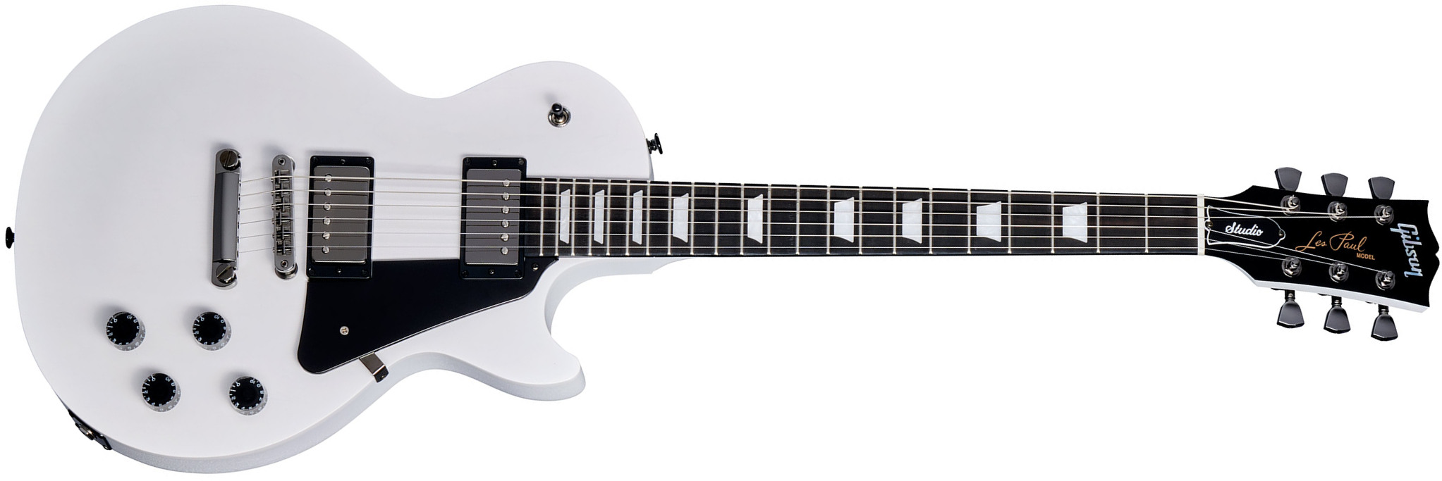 Gibson Les Paul Modern Studio Usa 2h Ht Eb - Worn White - Enkel gesneden elektrische gitaar - Main picture