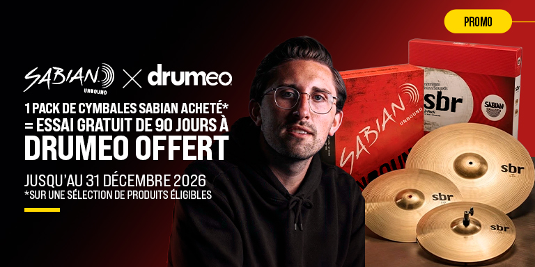 <b><center>SABIAN-PAKKET = 90 DAGEN DRUMEO GRATIS</center></b>