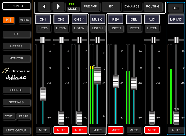 Studiomaster Digilive 4c - Digitale mengtafel - Variation 5