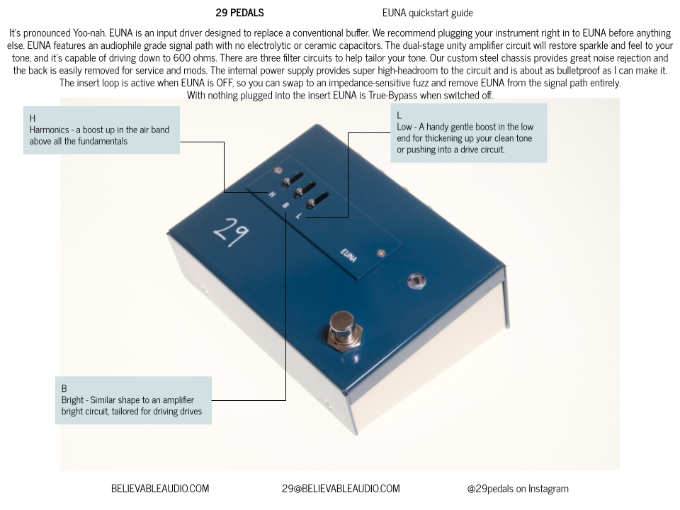 29 Pedals Euna - EQ en enhancer effect pedaal - Variation 2