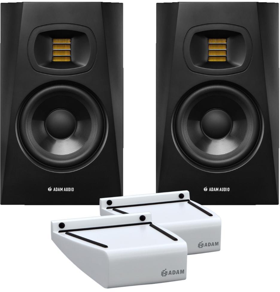 Actieve studiomonitor Adam Paire de T5V + paire de support Adam