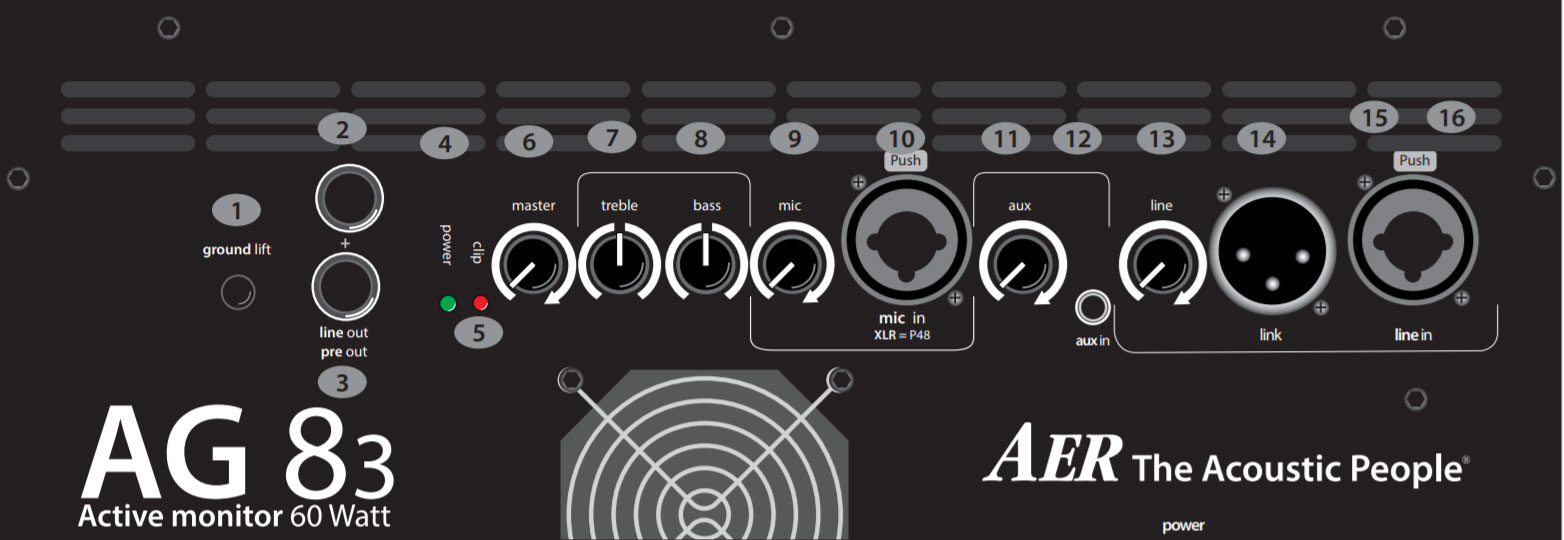 Aer Ag 8/3 Active Monitor 60w 1x8 +housse - Actieve luidspreker - Variation 4