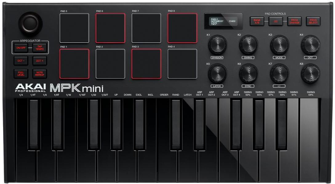 Masterkeyboard Akai MPK Mini MK3 Black