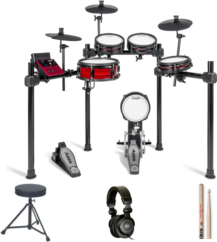 Alesis Nitro Pro Kit+ Dt90 Basix 100 Series+ American Classic 5a Hickory + X-hp1 - Drum Promo Set - Main picture