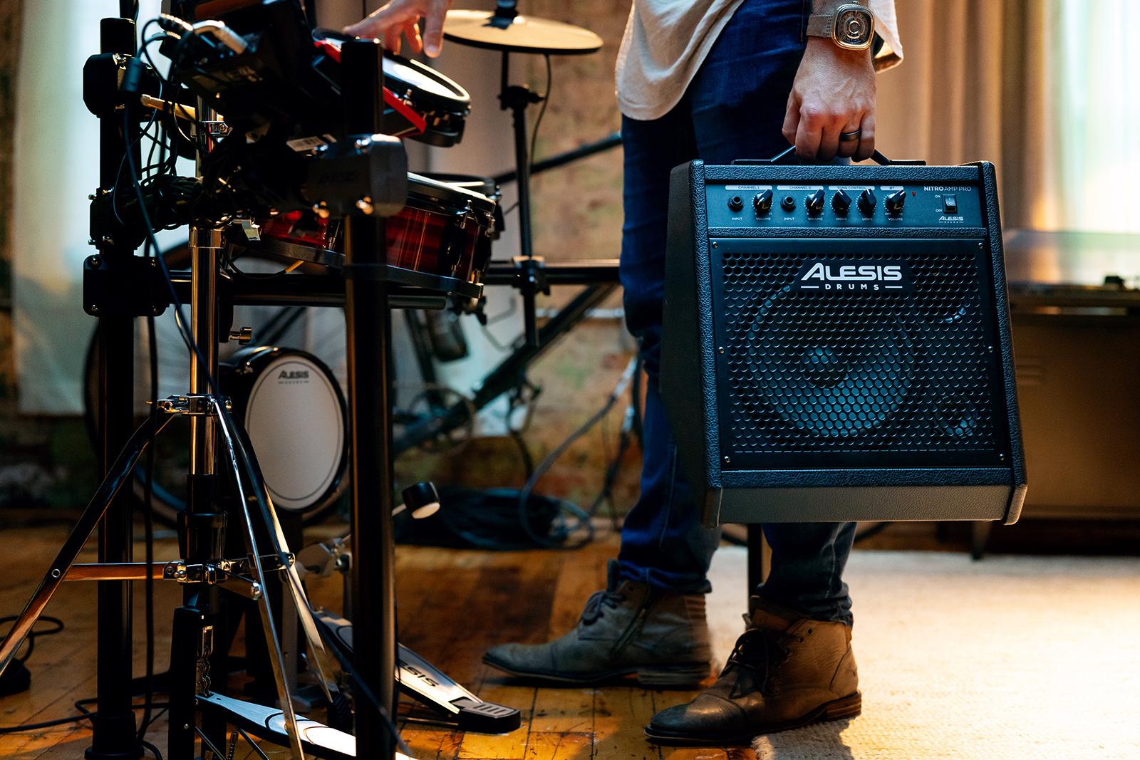 Alesis Nitro Amp Pro 80w 1x8 - Elektronisch drumstel monitoring - Variation 4