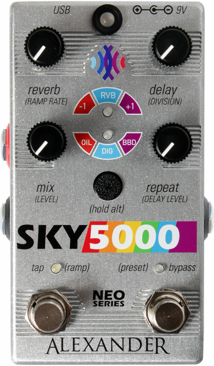 Alexander Pedals Sky 5000 Reverb & Delay - Reverb/delay/echo effect pedaal - Main picture