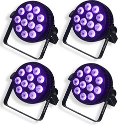 Verlichting set Algam lighting 4 x Slimpar-1210-HEX +