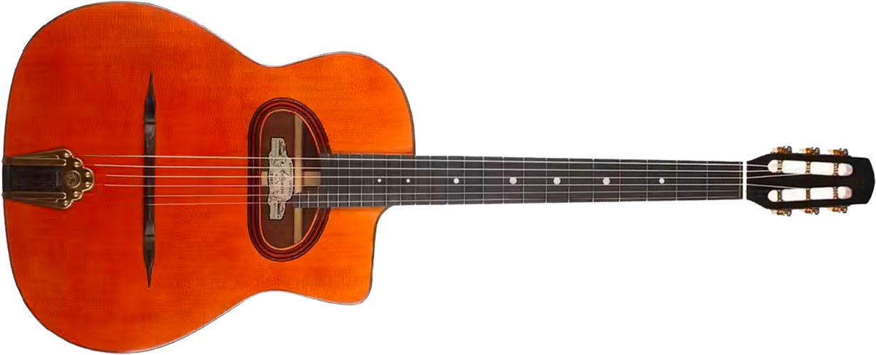 Altamira M10 D Hole Gypsy Jazz Grande Bouche Cw Epicea Acajou Eb - Natural - Gipsy gitaar - Main picture