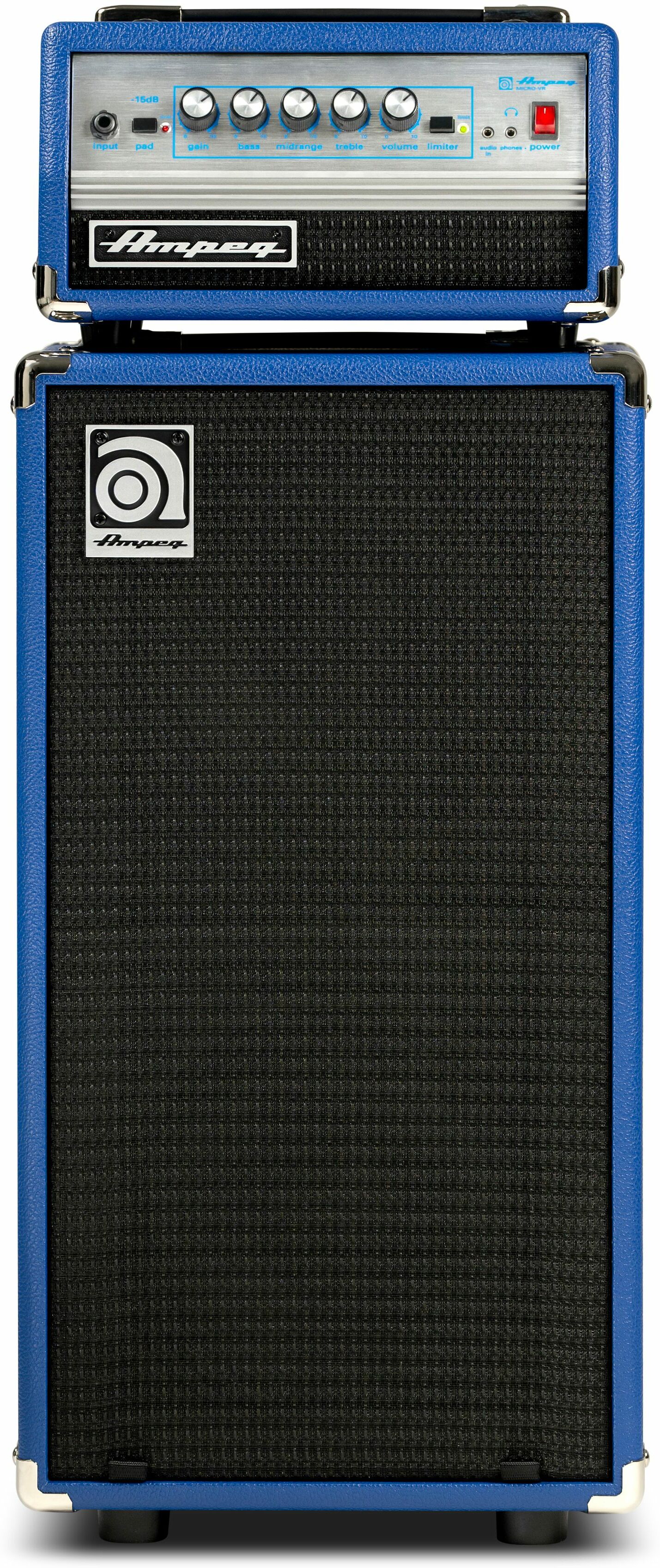 Ampeg Micro Vr Stack Blue Limited Edition 2x10 200w - Basversterkerstack - Main picture