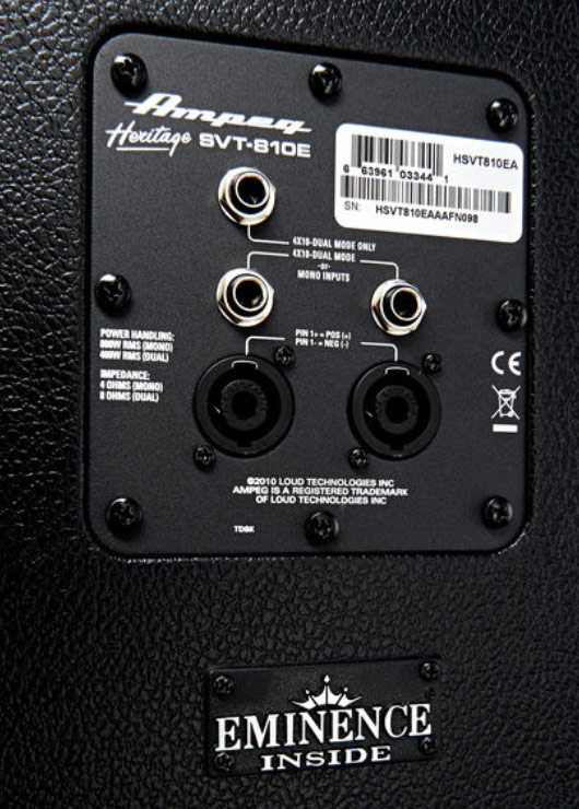 Ampeg Heritage Svt-810e Usa 8x10 800w 4/8-ohms Mono Stereo - Heritage Series - Speakerkast voor bas - Variation 2