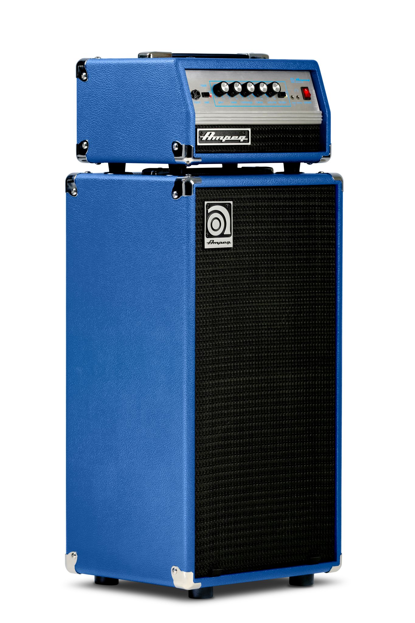 Ampeg Micro Vr Stack Blue Limited Edition 2x10 200w - Basversterkerstack - Variation 1