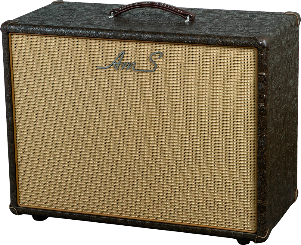 Ams Amplifiers 112 Oval Back Guitar Cab. 1x12 Fane Crescendo 100w 8-ohms Brown Cowboy - Elektrische gitaar speakerkast - Main picture