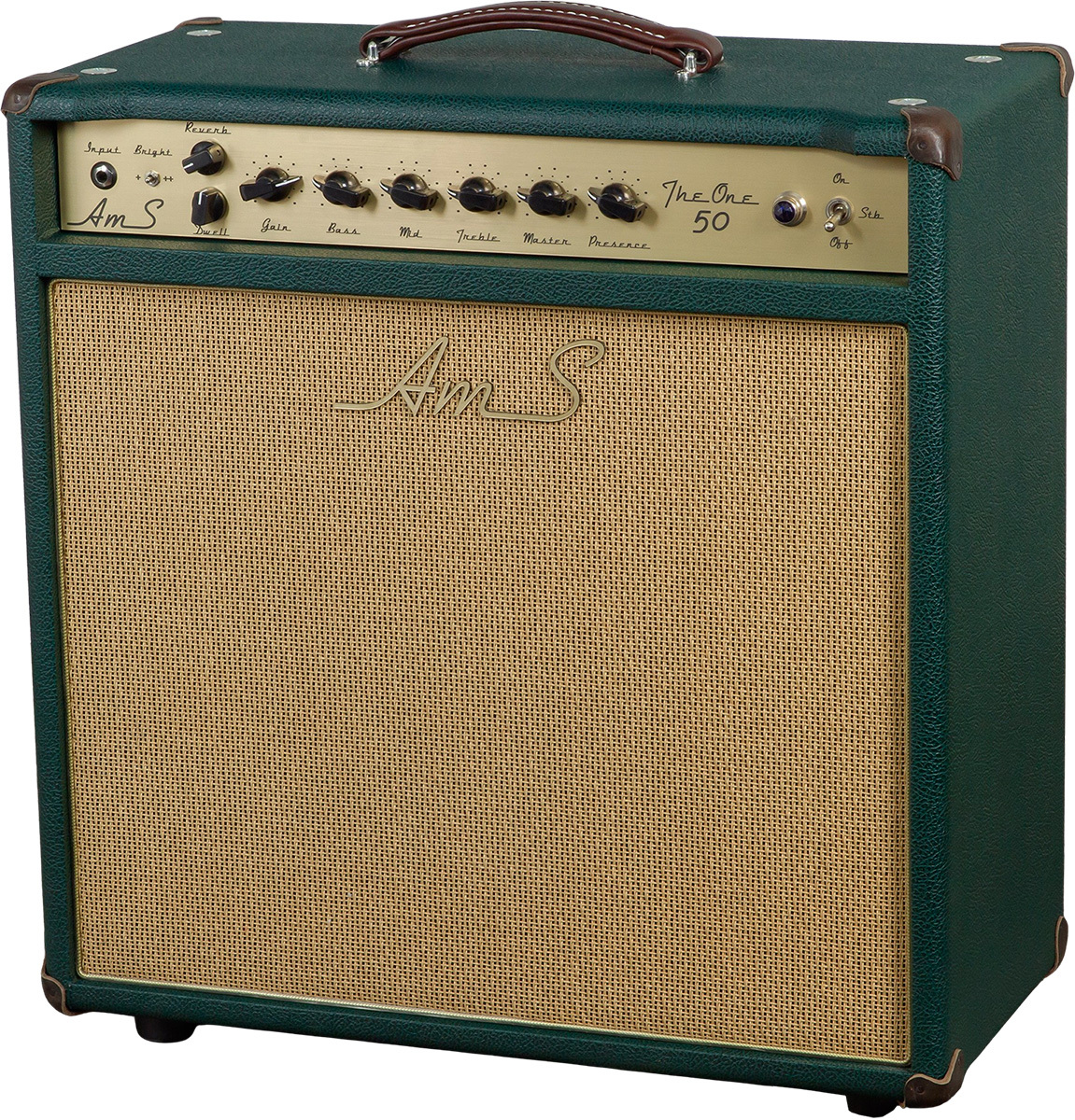 Ams Amplifiers The One 50 Spring Reverb 1x12 Combo 50w 6l6 British Racing - Combo voor elektrische gitaar - Main picture