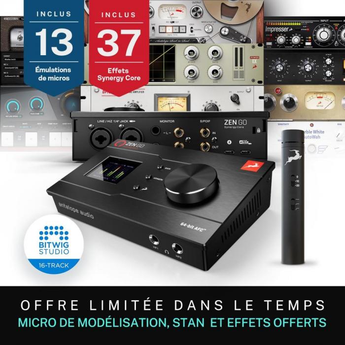 Home studio set Antelope audio Zen Go Synergy Core USB + Edge Note