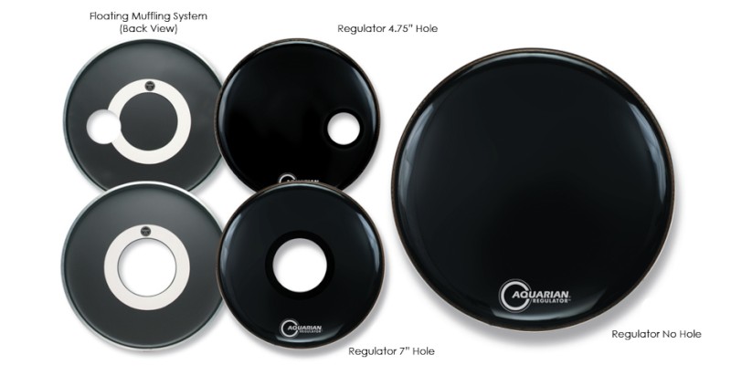 Aquarian 18 Regulator Black Bass Drum Head - 18 Pouces - Bassdrumvel - Variation 1