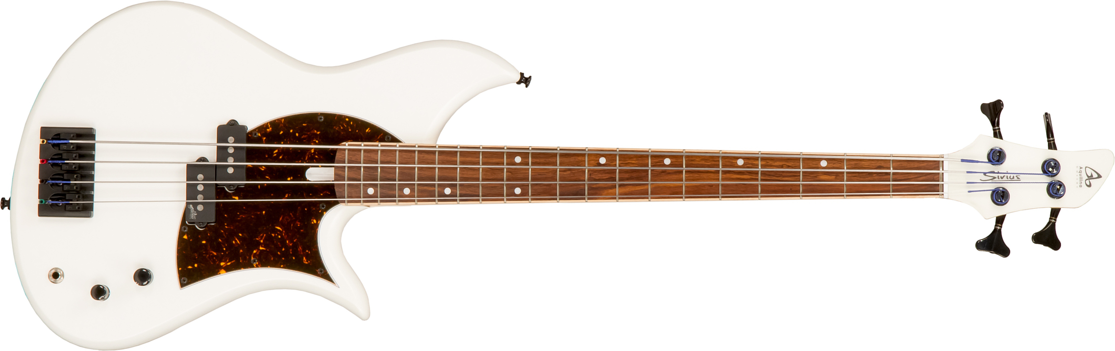 Aquilina Sirius 32 Aulne Aguilar Mn #052049 - White Satin - Solid body elektrische bas - Main picture
