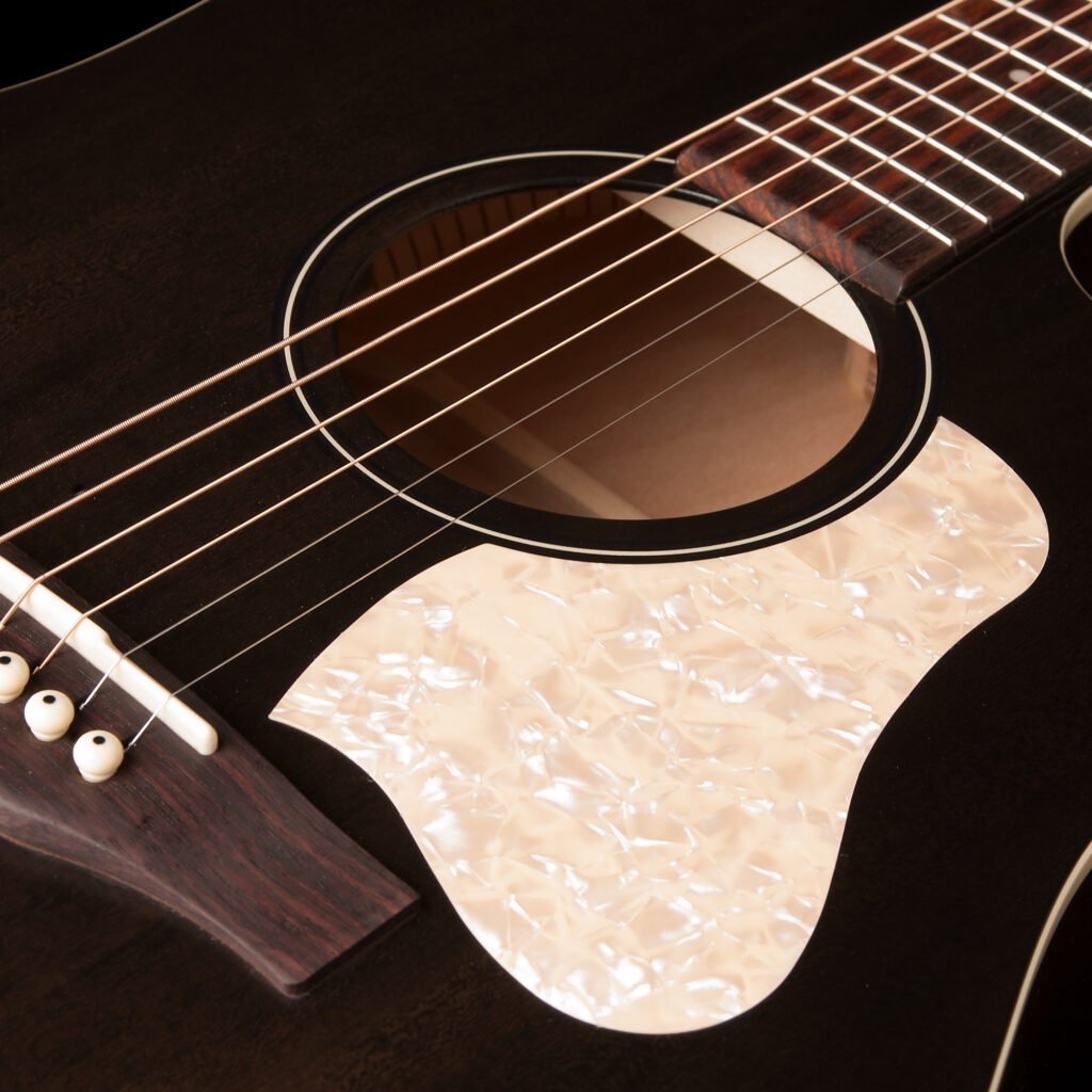 Art Et Lutherie Americana Cw Presys Ii Dreadnought Cedre Merisier Rw - Faded Black - Elektro-akoestische gitaar - Variation 3