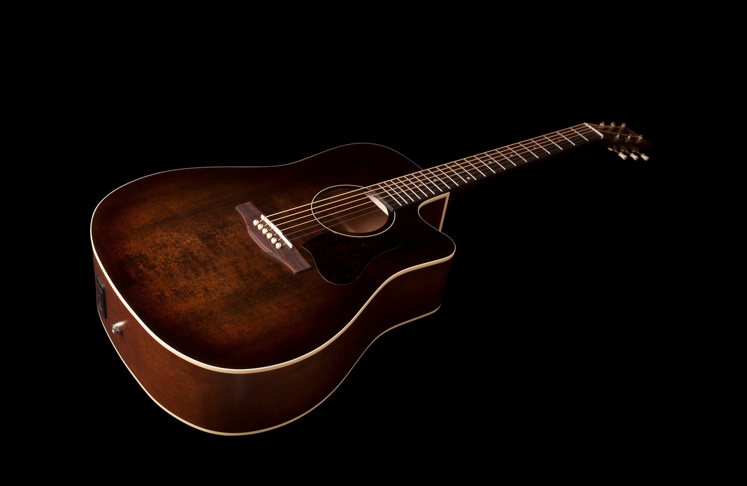 Art Et Lutherie Americana Dreadnought Cw Qit - Bourbon Burst - Elektro-akoestische gitaar - Variation 2