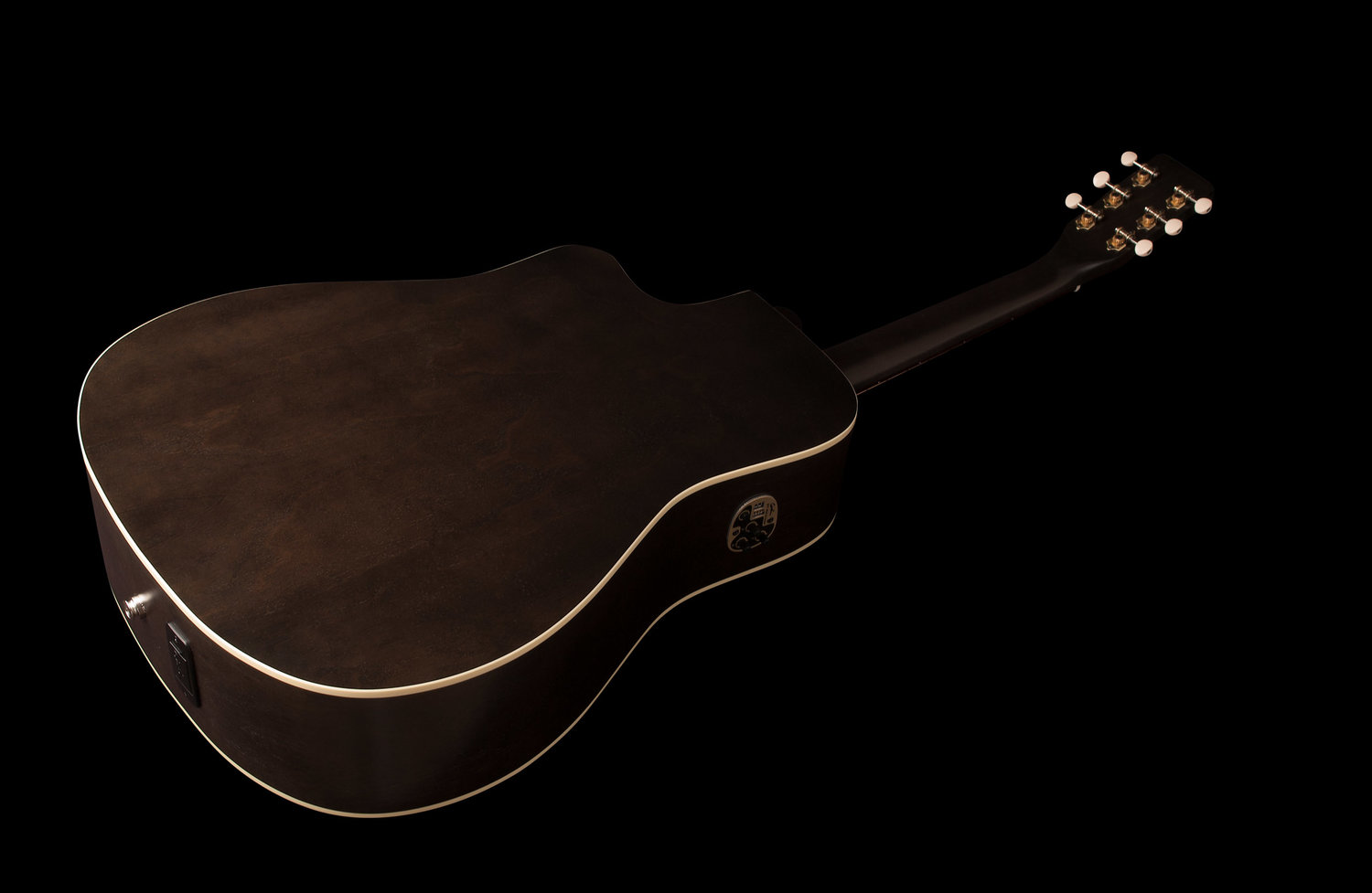 Art Et Lutherie Americana Cw Qit Dreadnought Epicea Merisier Rw - Faded Black - Elektro-akoestische gitaar - Variation 3