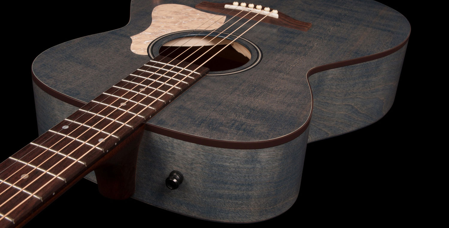 Art Et Lutherie Legacy Concert Hall Epicea Merisier - Denim Blue - Westerngitaar & electro - Variation 2