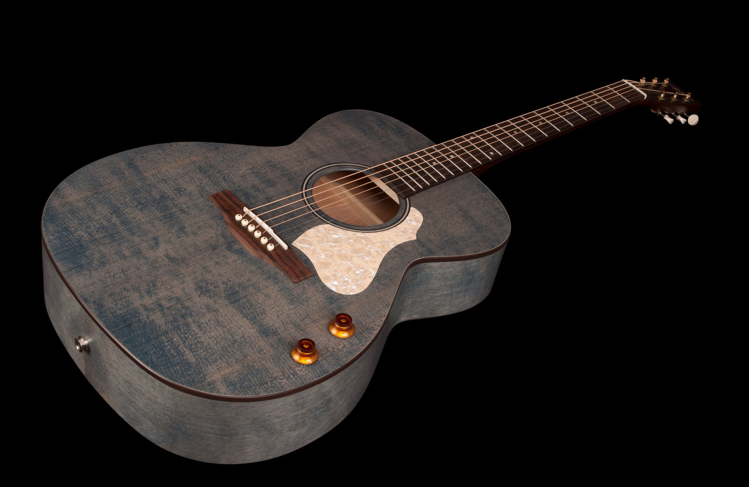 Art Et Lutherie Legacy Concert Hall Q-discrete Epicea Merisier Rw - Denim Blue Sg - Elektro-akoestische gitaar - Variation 3