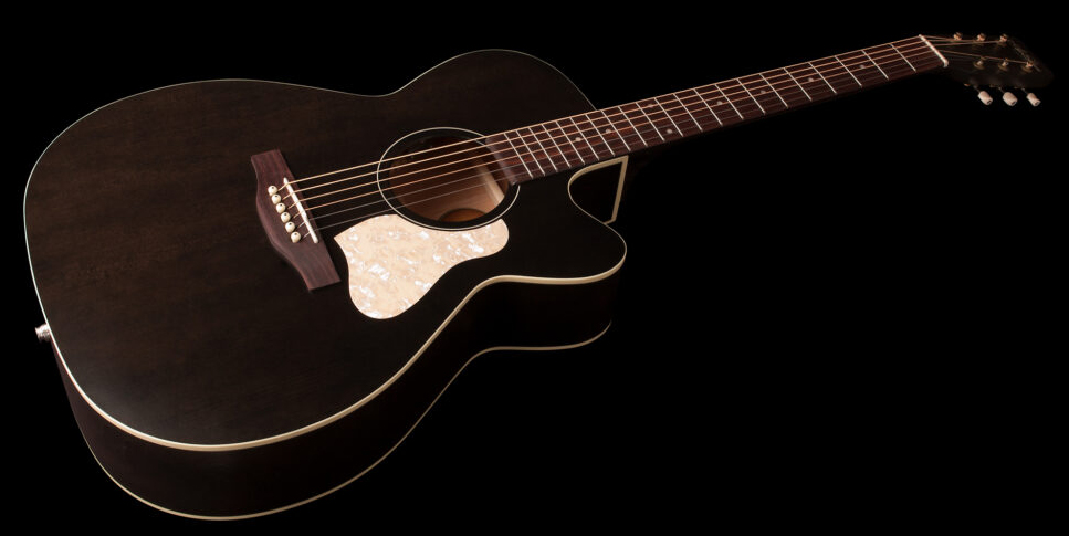 Art Et Lutherie Legacy Cw Presys Ii Concert Hall Cedre Merisier Rw - Faded Black - Elektro-akoestische gitaar - Variation 2