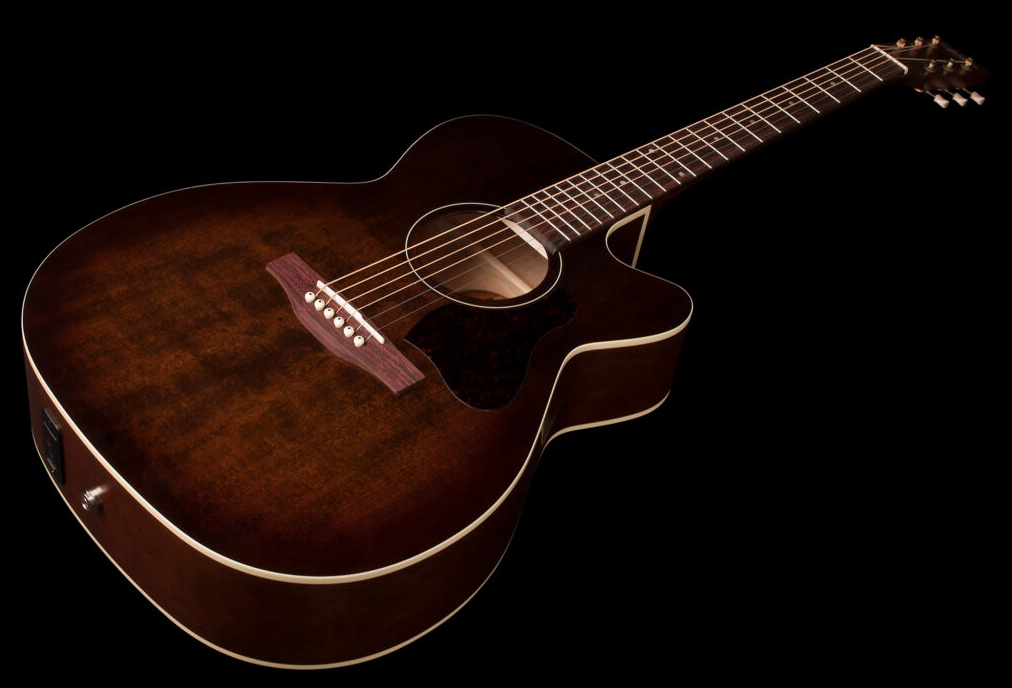 Art Et Lutherie Legacy Cw Presys Ii Concert Hall Cedre Merisier Rw - Bourbon Burst - Elektro-akoestische gitaar - Variation 2