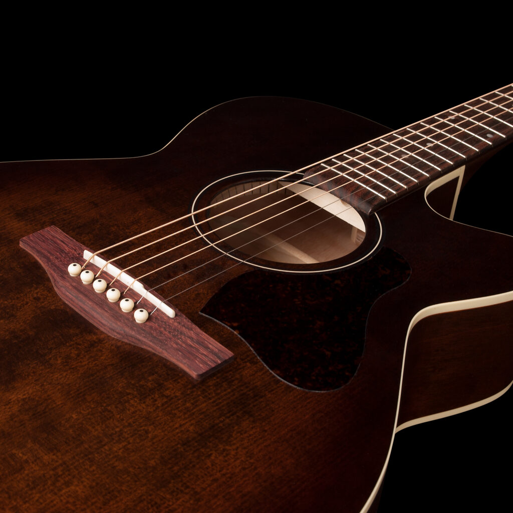 Art Et Lutherie Legacy Cw Presys Ii Concert Hall Cedre Merisier Rw - Bourbon Burst - Elektro-akoestische gitaar - Variation 3