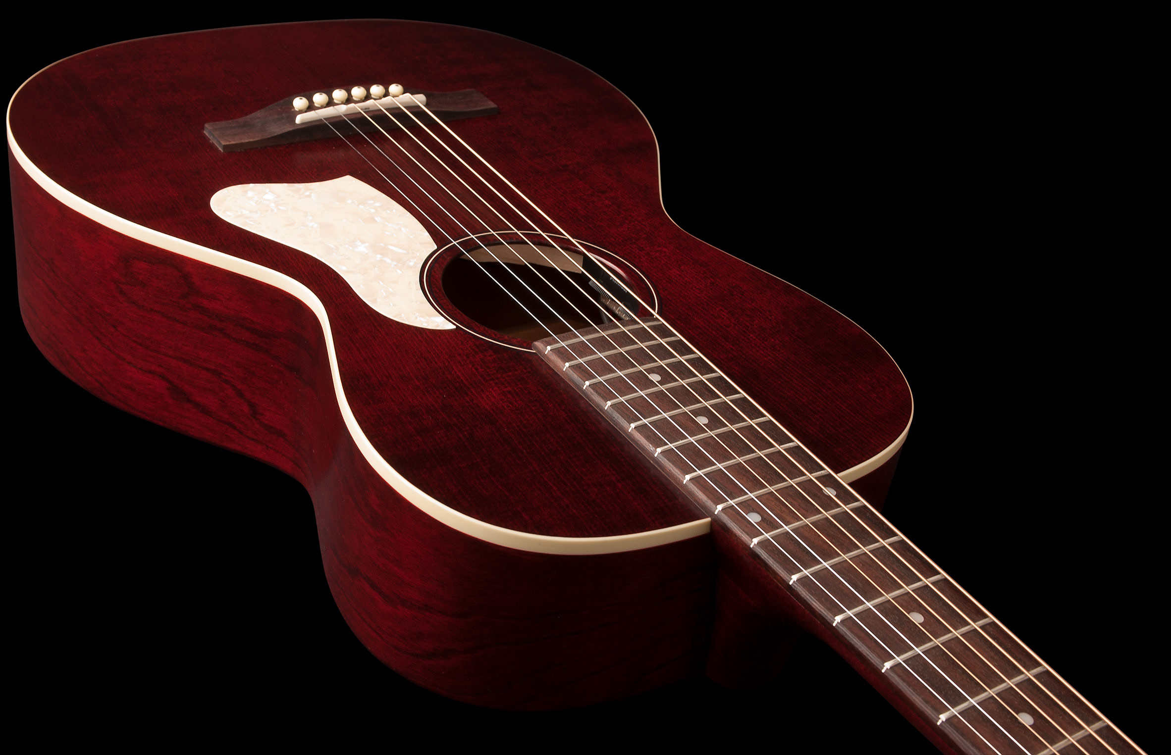 Art Et Lutherie Roadhouse Parlor A/e Epicea Merisier Rw - Tennessee Red - Elektro-akoestische gitaar - Variation 2