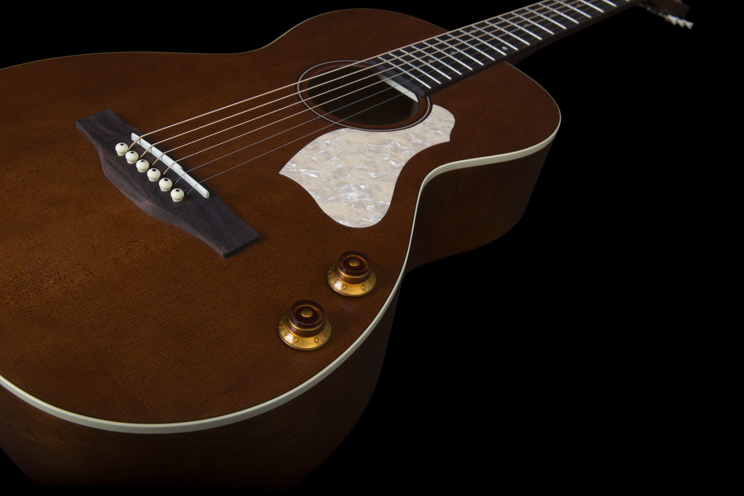 Art Et Lutherie Roadhouse Parlor Q-discrete Epicea Merisier - Havana Brown - Elektro-akoestische gitaar - Variation 2