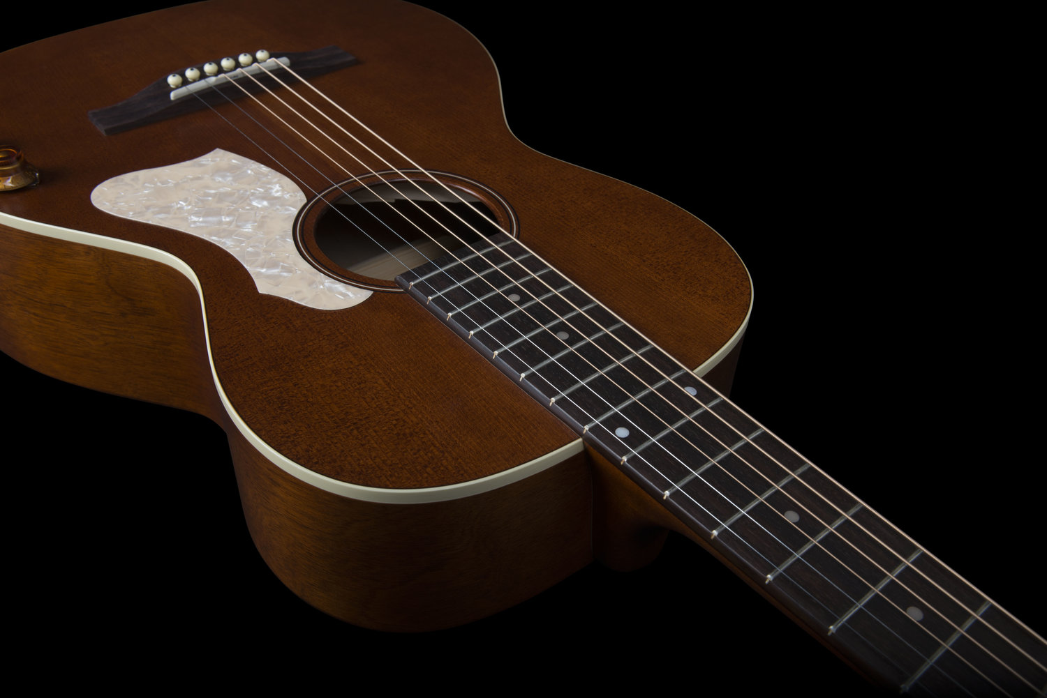 Art Et Lutherie Roadhouse Parlor Q-discrete Epicea Merisier - Havana Brown - Elektro-akoestische gitaar - Variation 3