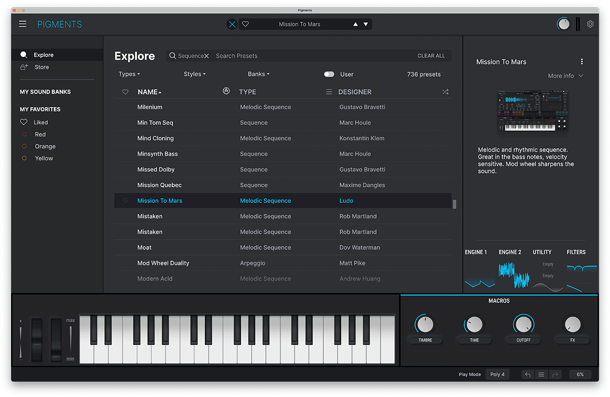 Arturia Pigments 4 Serial - Virtuele instrumenten soundbank - Variation 3