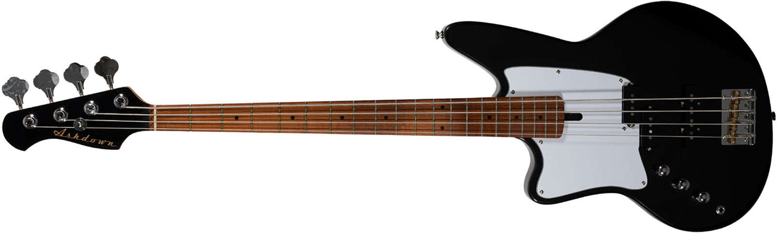 Ashdown The Saint Roasted Lh Gaucher Mn - Gloss Black - Solid body elektrische bas - Main picture