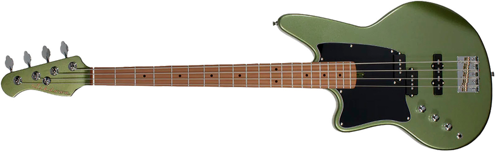 Ashdown The Saint Roasted Lh Gaucher Mn - Olive Green - Solid body elektrische bas - Main picture