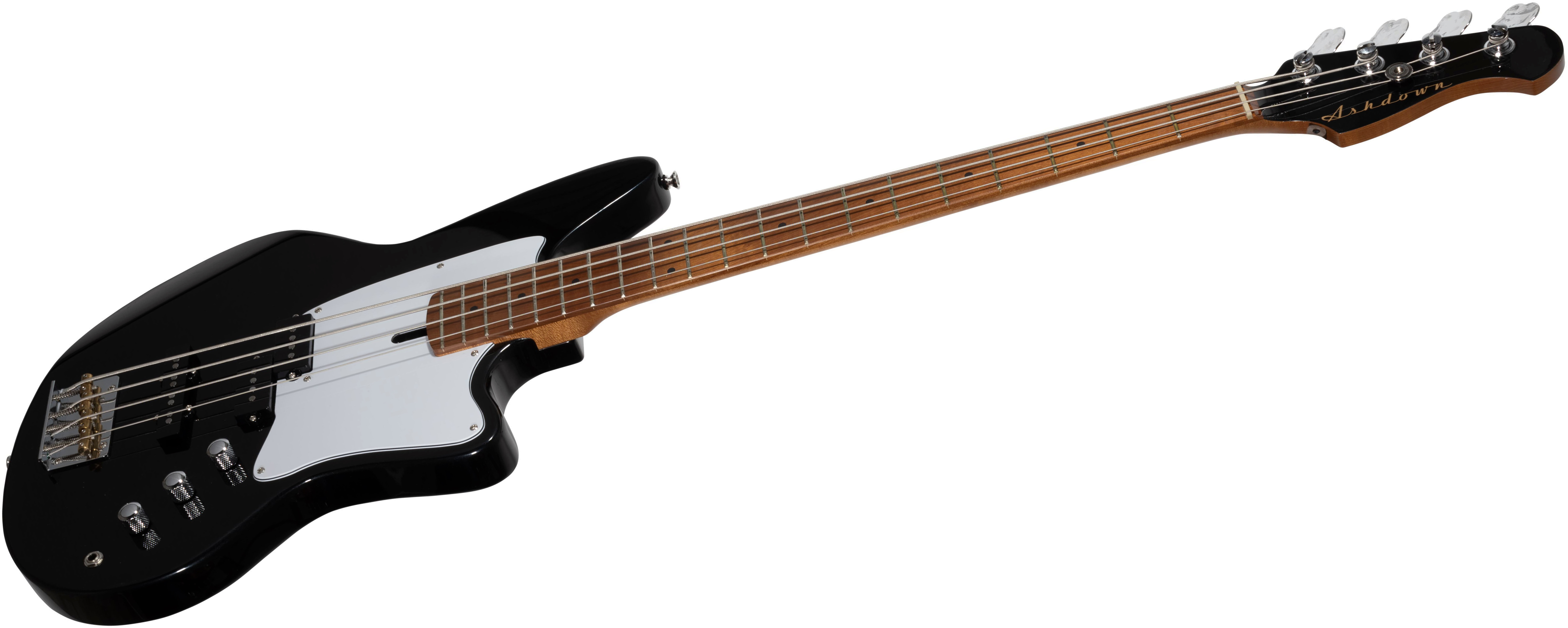 Ashdown The Saint Roasted Lh Gaucher Mn - Gloss Black - Solid body elektrische bas - Variation 2
