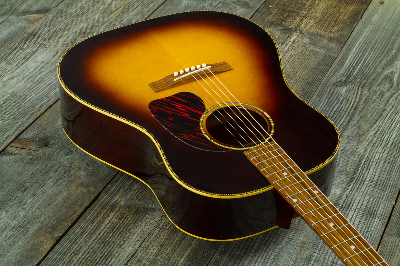Atkin Custom Shop J43 Dreadnought Shsc Epicea Acajou Rw #4411 - Aged Sunburst - Folk gitaar - Variation 2