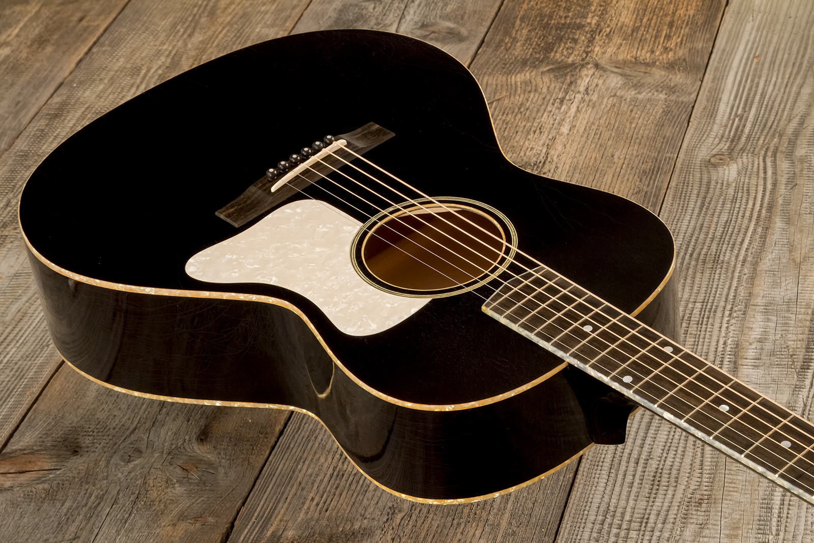 Atkin The Thirty Six Black Pearl Slope Shoulder Parlor Epicea Erable Eb #3856 - Black Pearl - Folk gitaar - Variation 2