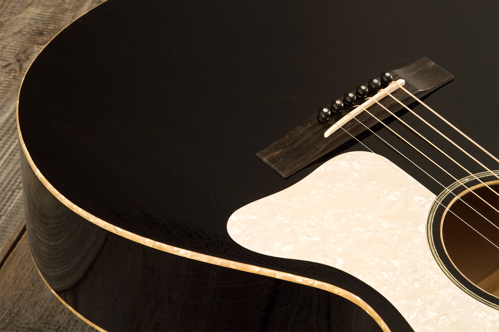 Atkin The Thirty Six Black Pearl Slope Shoulder Parlor Epicea Erable Eb #3856 - Black Pearl - Folk gitaar - Variation 3