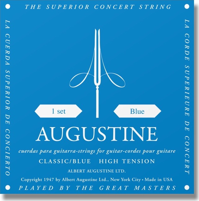 Augustine Jeu De 6 Cordes Classic Blue Tension Forte - Nylonsnaren voor klassieke gitaar - Main picture