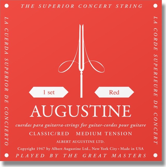 Augustine Jeu De 6 Cordes Classic Red Tension Normale - Nylonsnaren voor klassieke gitaar - Main picture