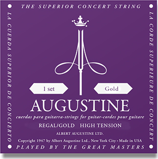 Augustine Jeu De 6 Cordes Regal Gold Fort / Nylon Clair-file Gold - Nylonsnaren voor klassieke gitaar - Main picture