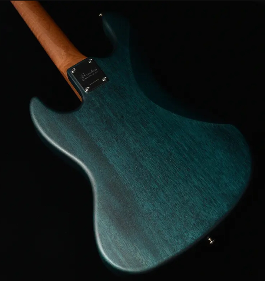 Bacchus Jt Wl4-qm Rsm/m Jap Tune Up Mn - Aqua Marine Blue Satin - Solid body elektrische bas - Variation 2