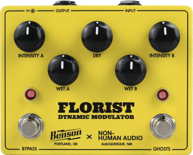 Benson Amps Florist Modulation Ltd Yellow - Modulation/chorus/flanger/phaser en tremolo effect pedaal - Main picture