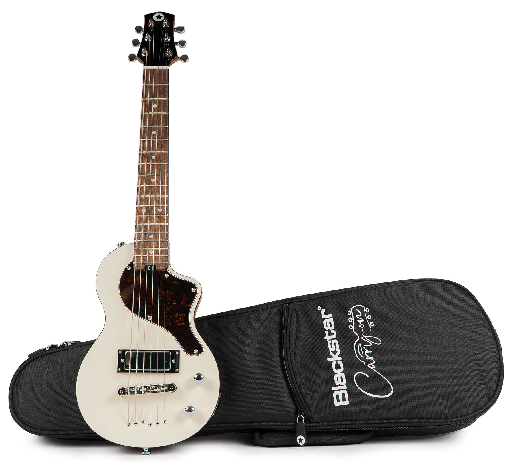 Blackstar Carry-on Travel Guitar +housse - White - Elektrische reisgitaar - Variation 5