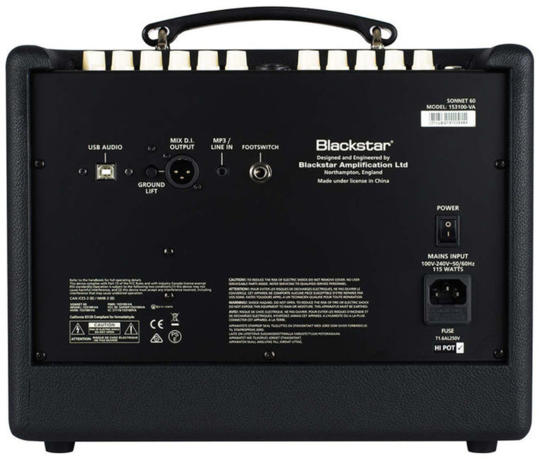 Blackstar Sonnet 60 Acoustic Amp 60w 1x6.5 Black - Combo voor akoestische gitaar - Variation 1