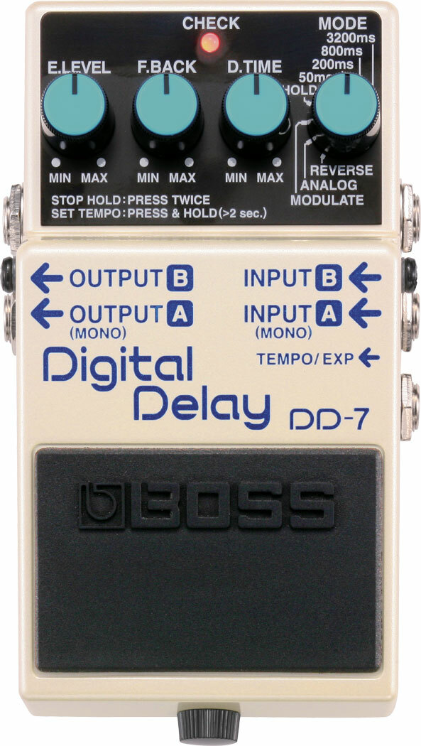 Boss Dd7 Digital Delay - White - Reverb/delay/echo effect pedaal - Main picture