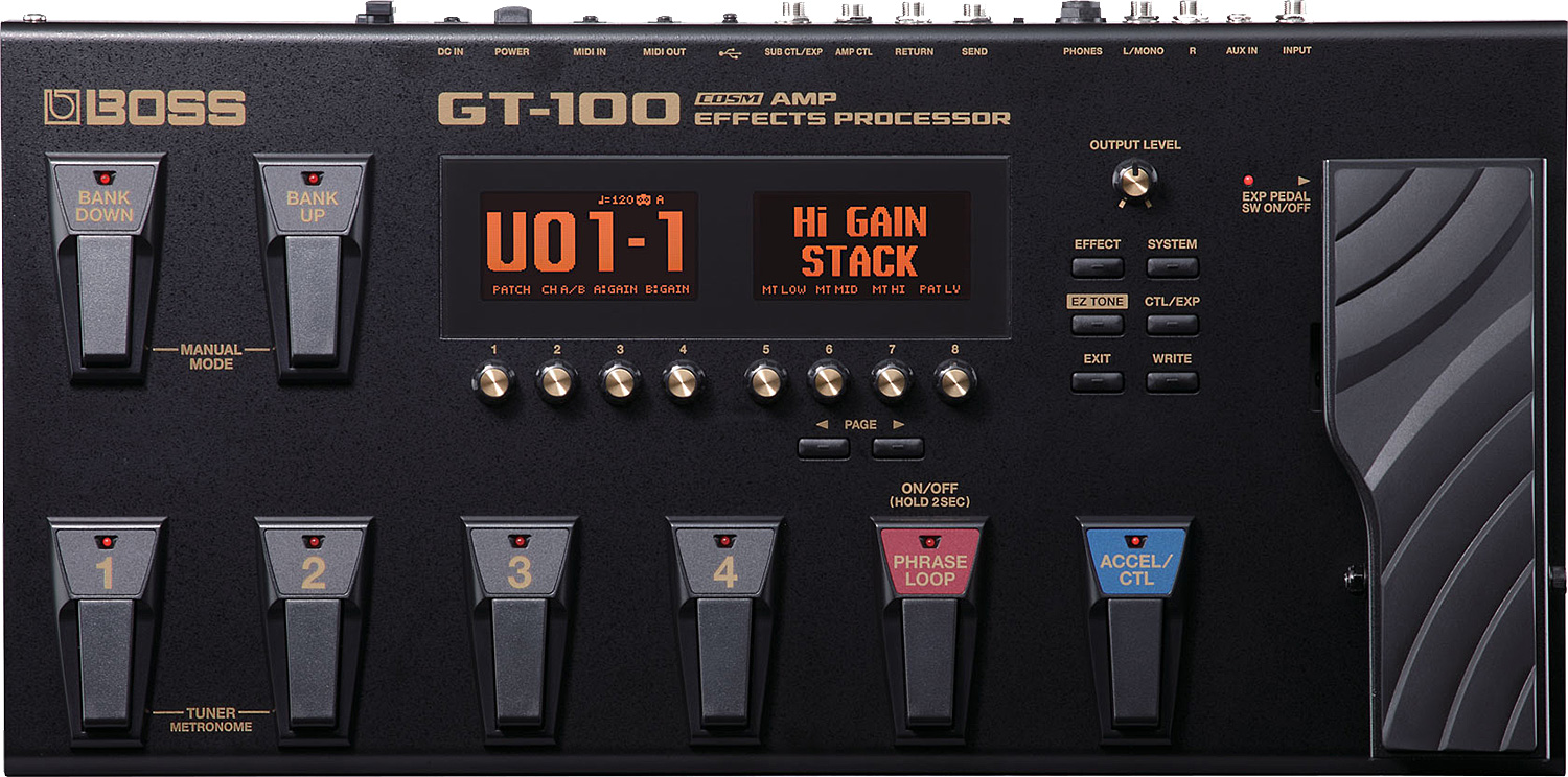 Boss Gt-100 V2.0 + Housse Gator - - Effect set voor gitaar & bas - Variation 1