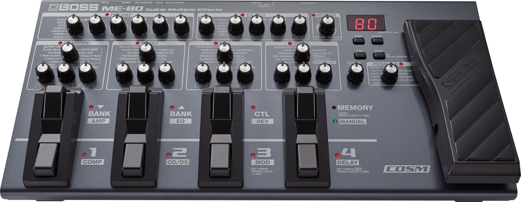 Boss Me-80 Guitar Multiple Effects - Simulatie van gitaarversterkermodellering - Variation 6