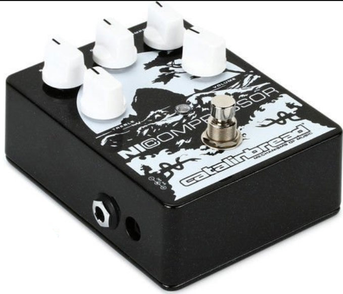 Catalinbread Nicompressor Silver On Black - Compressor/sustain/noise gate effect pedaal - Variation 1